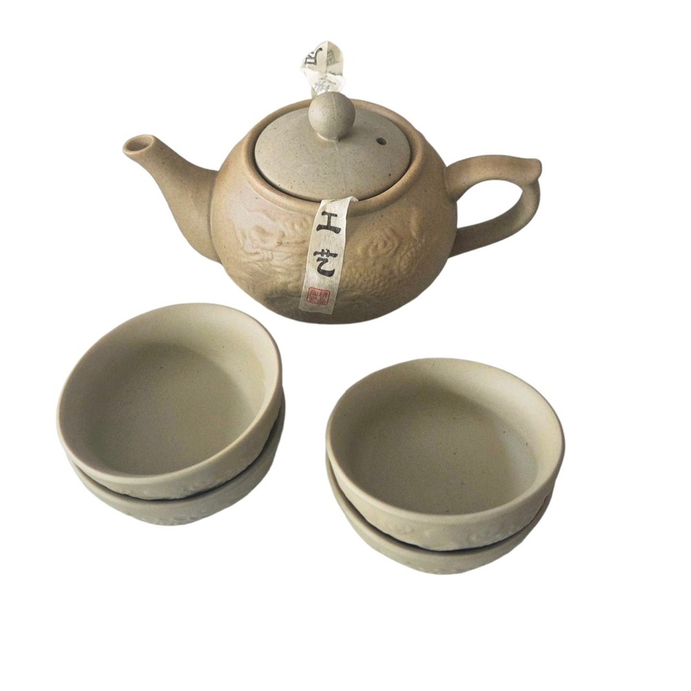 Portable Tea Set Ceramic Kung Fu Tea Cup Teapot Set For Travel & Home Dragon